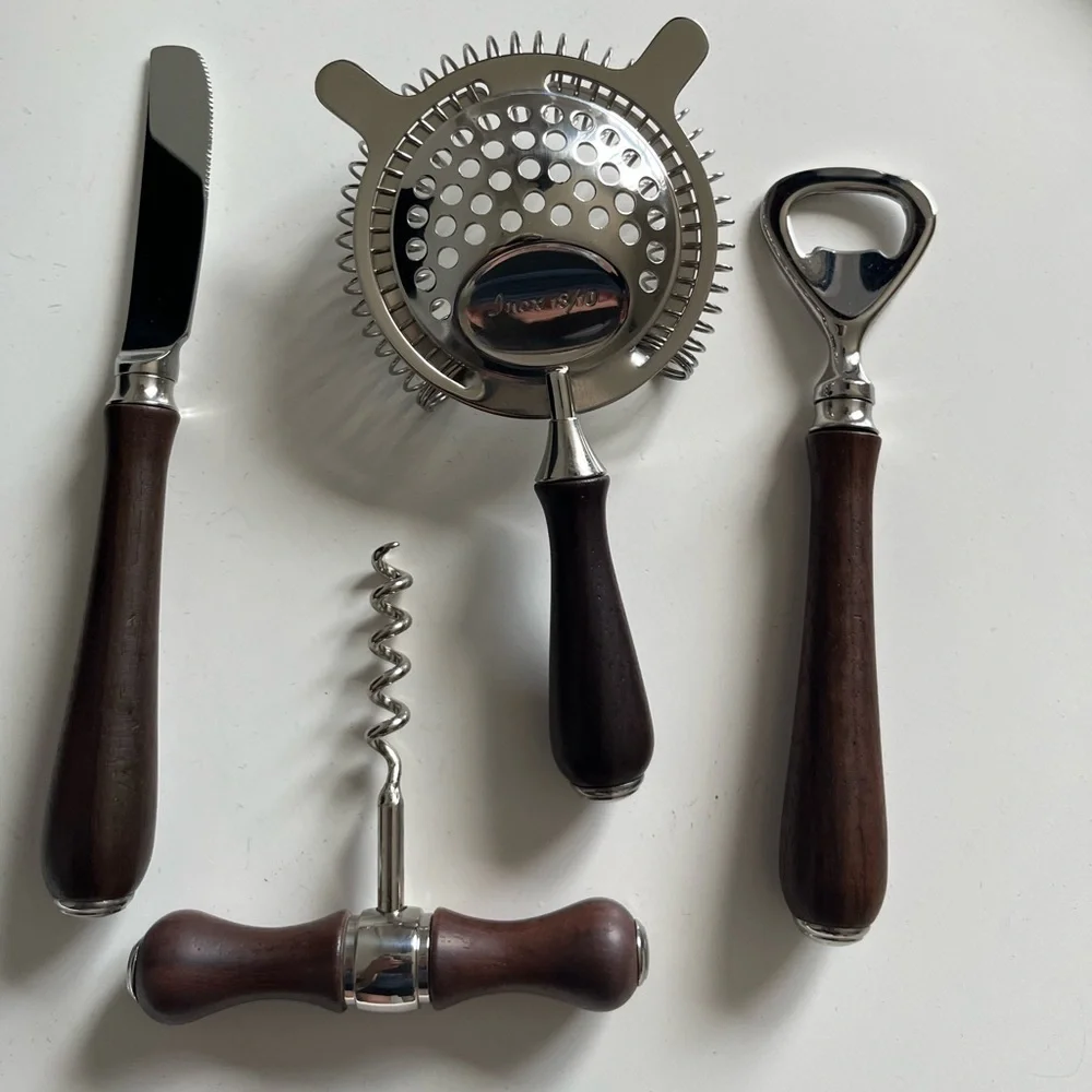Williams Sonoma Rosewood Bar Tool Set Italy